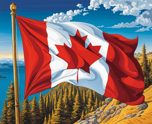 Canada Collection - National Flag of Canada (54) - Van-Go Paint-By-Number Kit