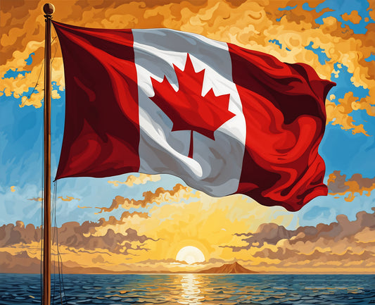 Canada Collection - National Flag of Canada (59) - Van-Go Paint-By-Number Kit