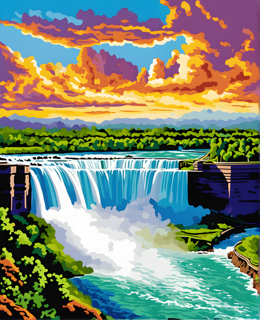 The Niagara Falls - Van-Go Paint-By-Number Kit
