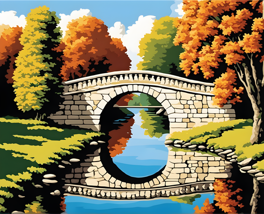 The Old Stone Bridge - Van-Go Paint-By-Number Kit