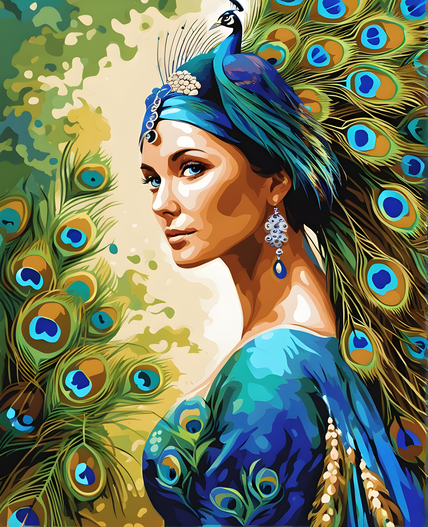 The Peacock Woman (4) - Van-Go Paint-By-Number Kit