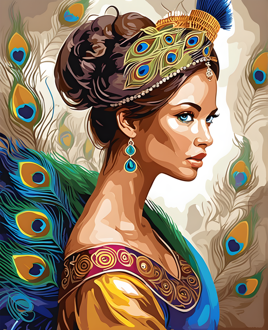 The Peacock Woman (1) - Van-Go Paint-By-Number Kit