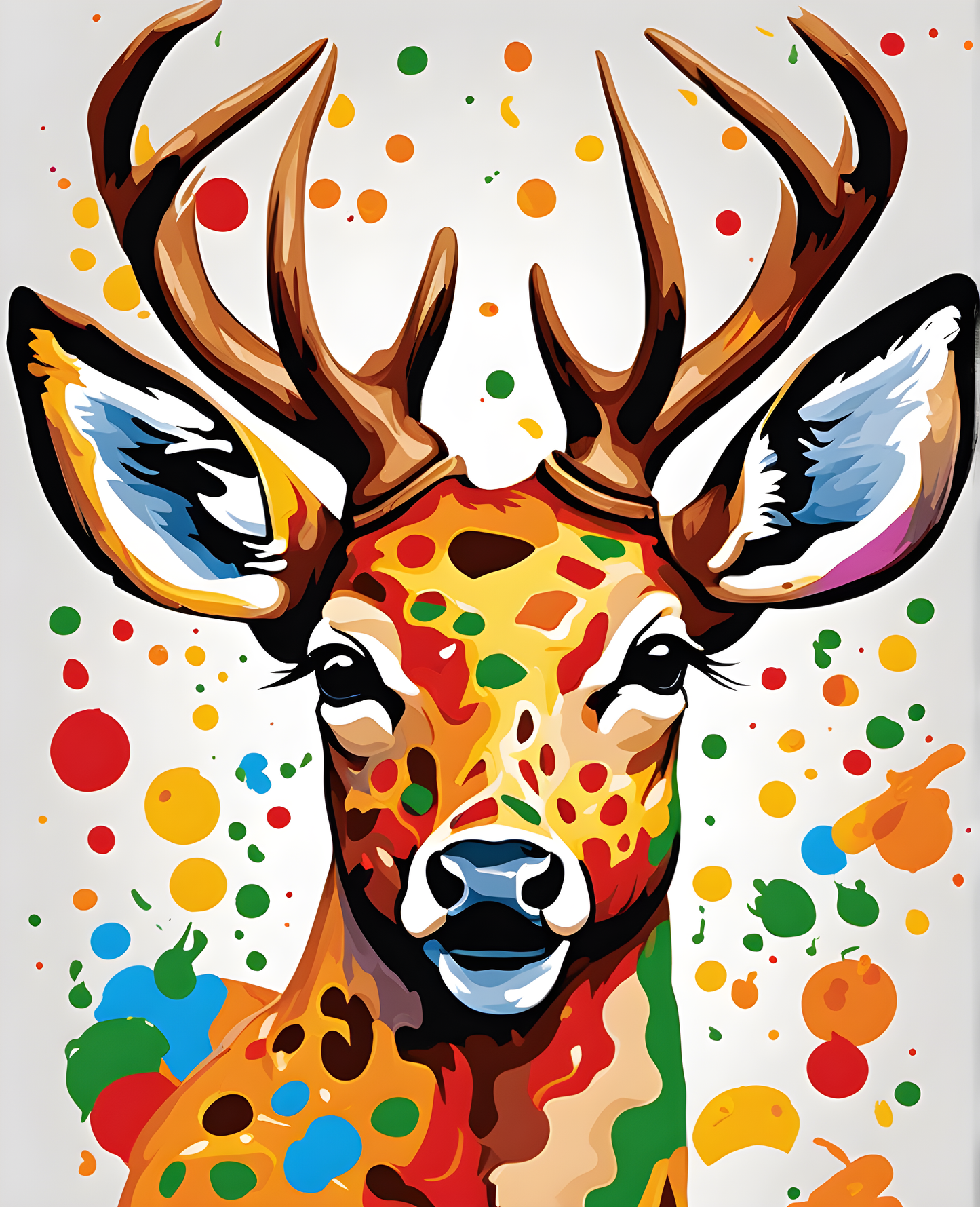 Colorful Deer - Van-Go Paint-By-Number Kit