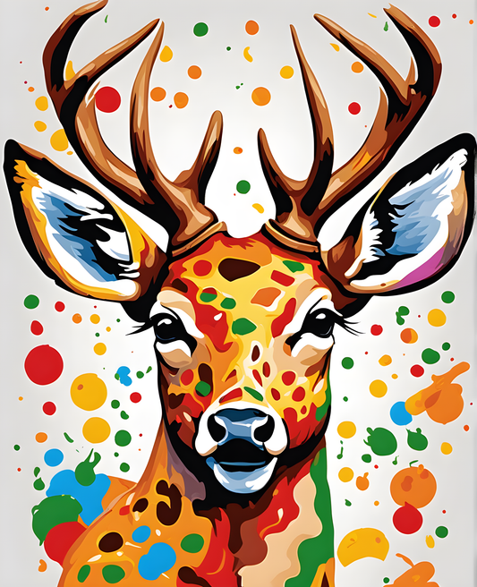 Colorful Deer - Van-Go Paint-By-Number Kit