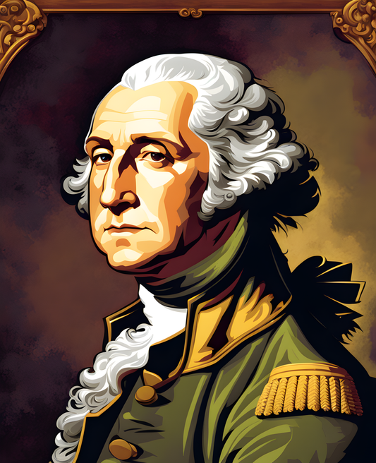 USA Presidential Portraits PD (1) - George Washington - Van-Go Paint-By-Number Kit