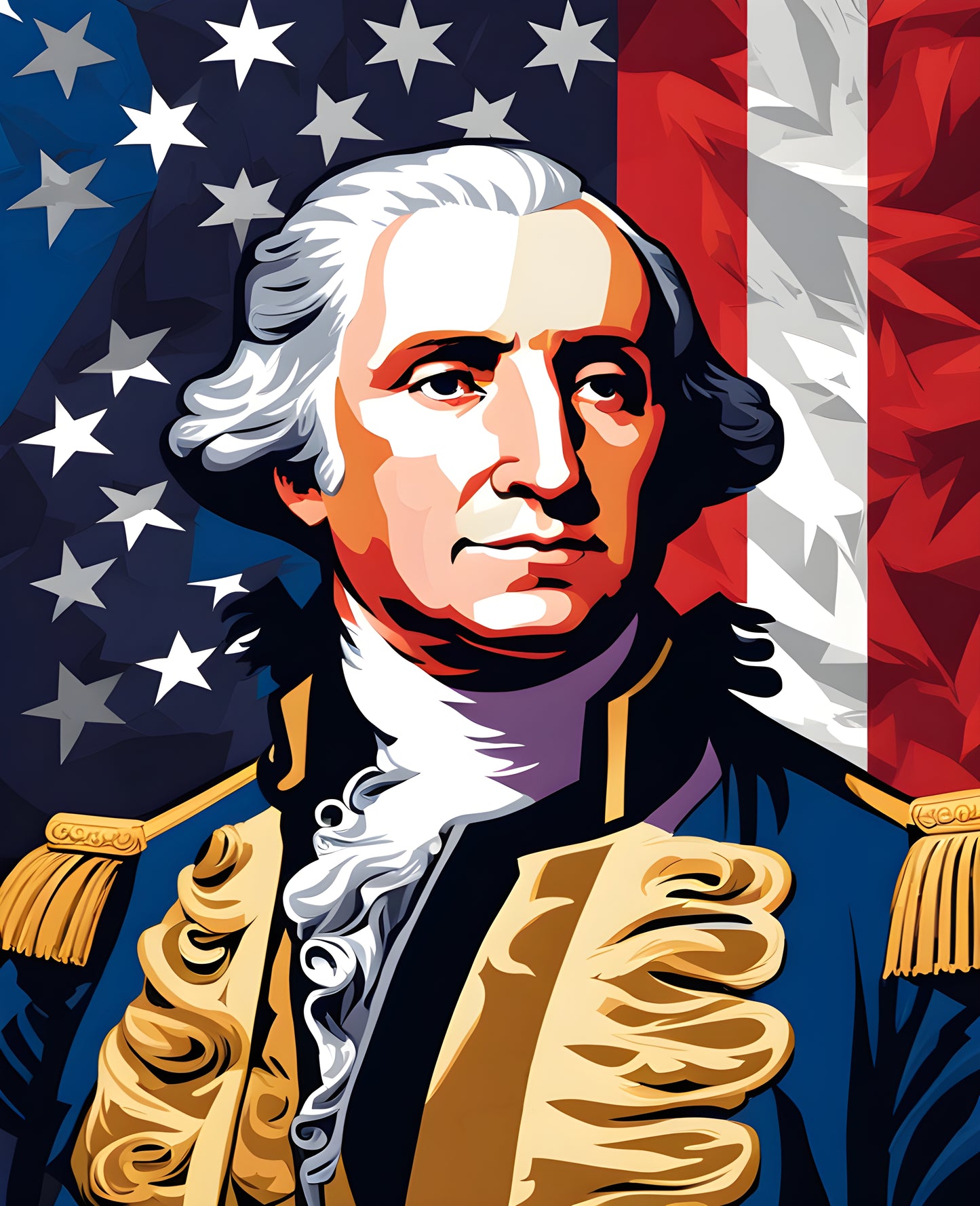 USA Presidential Portraits PD (10) - George Washington - Van-Go Paint-By-Number Kit