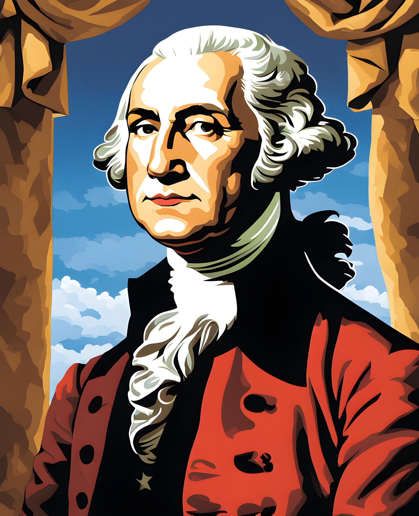 USA Presidential Portraits PD (8) - George Washington - Van-Go Paint-By-Number Kit