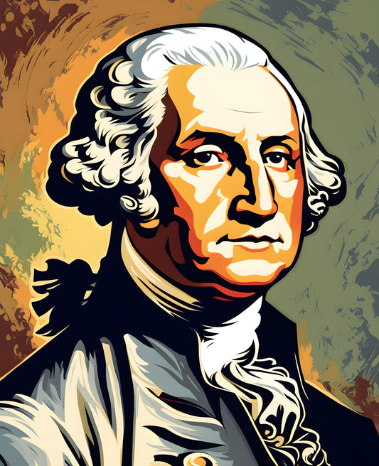 USA Presidential Portraits PD (12) - George Washington - Van-Go Paint-By-Number Kit
