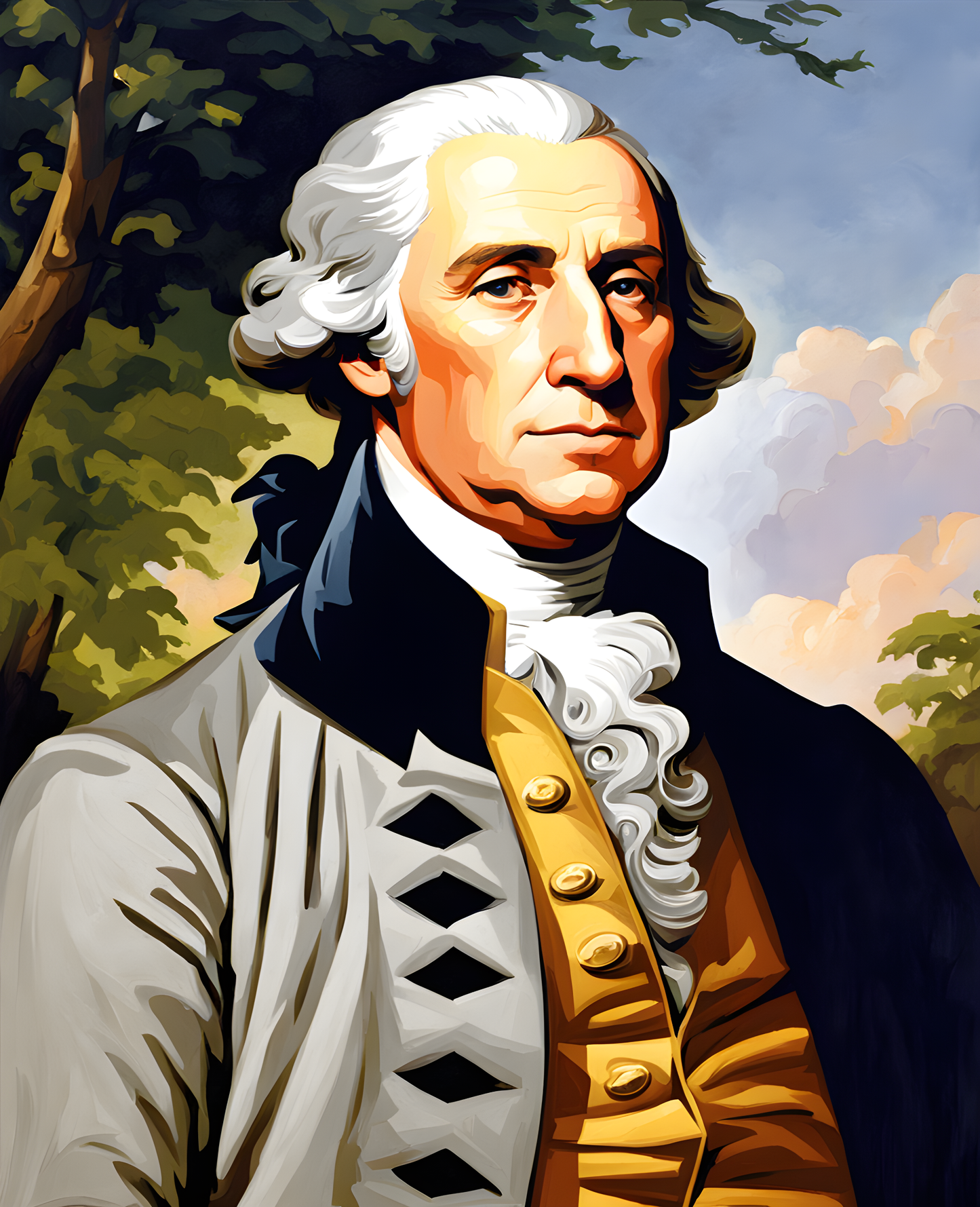 USA Presidential Portraits PD (6) - George Washington - Van-Go Paint-By-Number Kit
