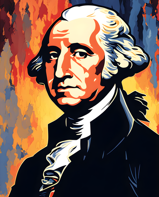 USA Presidential Portraits PD (7) - George Washington - Van-Go Paint-By-Number Kit