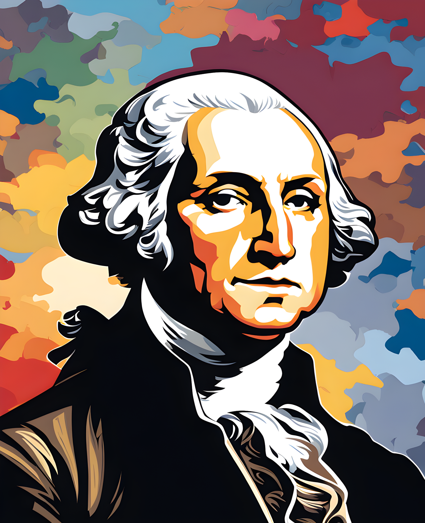 USA Presidential Portraits PD (2) - George Washington - Van-Go Paint-By-Number Kit