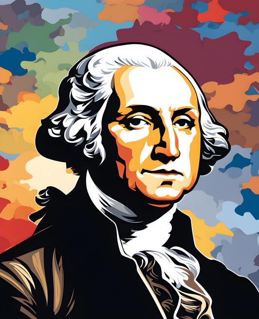 USA Presidential Portraits PD (2) - George Washington - Van-Go Paint-By-Number Kit