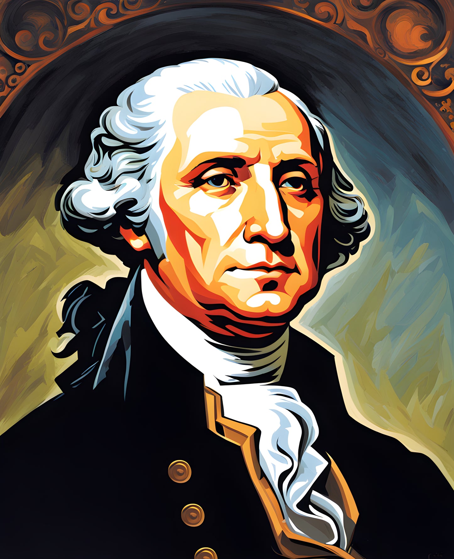 USA Presidential Portraits PD (11) - George Washington - Van-Go Paint-By-Number Kit