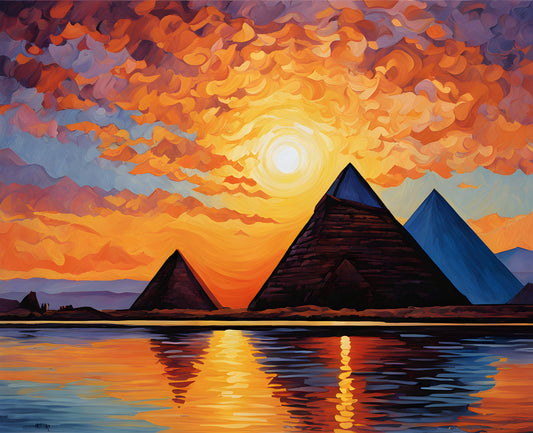 The Pyramids at Dusk - Van-Go Paint-By-Number Kit