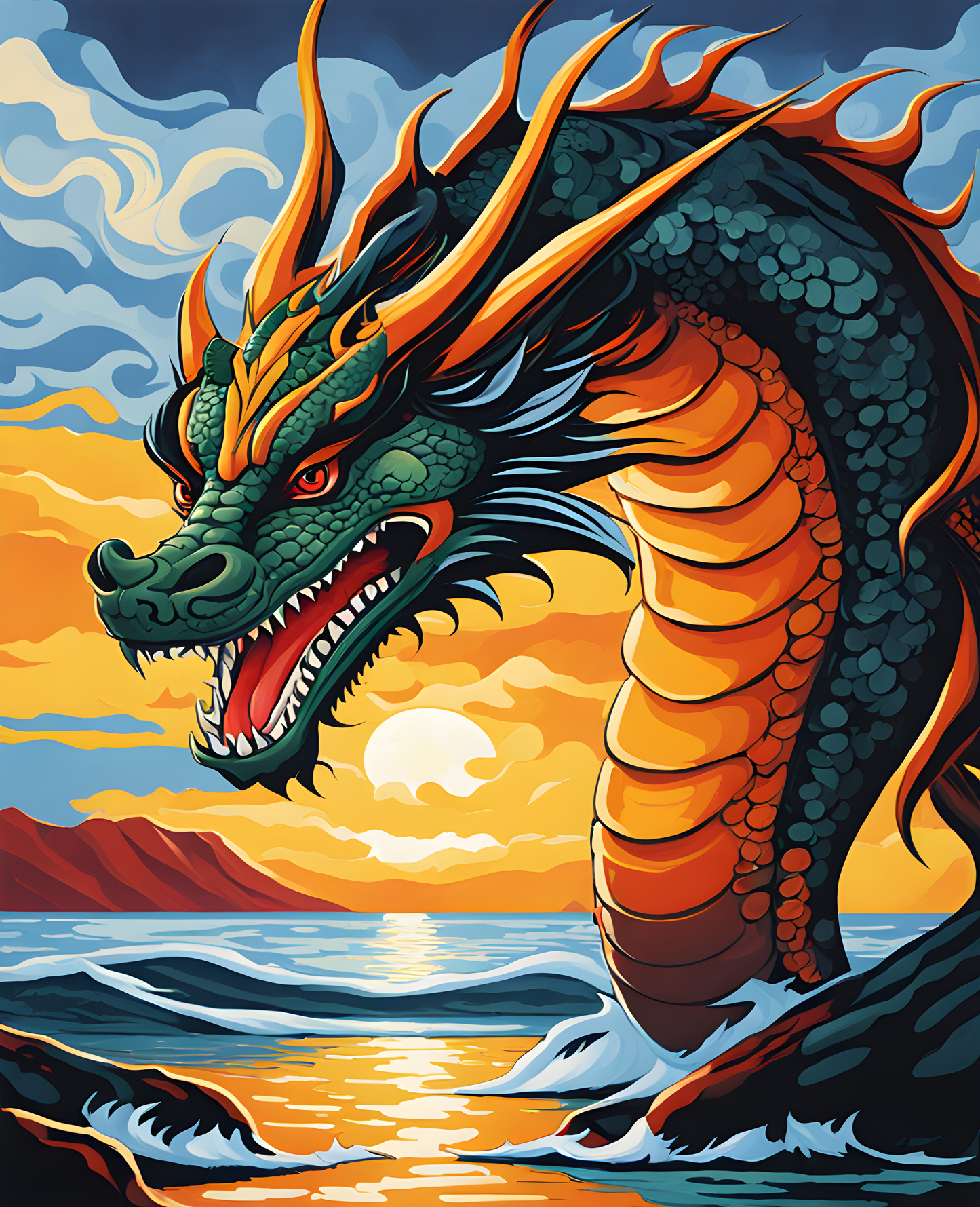 The Return of the Dragon - Van-Go Paint-By-Number Kit