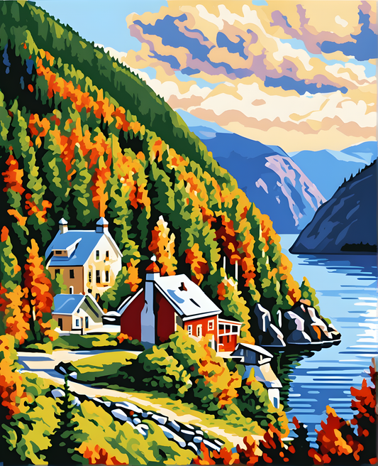 The Saguenay Fjord - Van-Go Paint-By-Number Kit