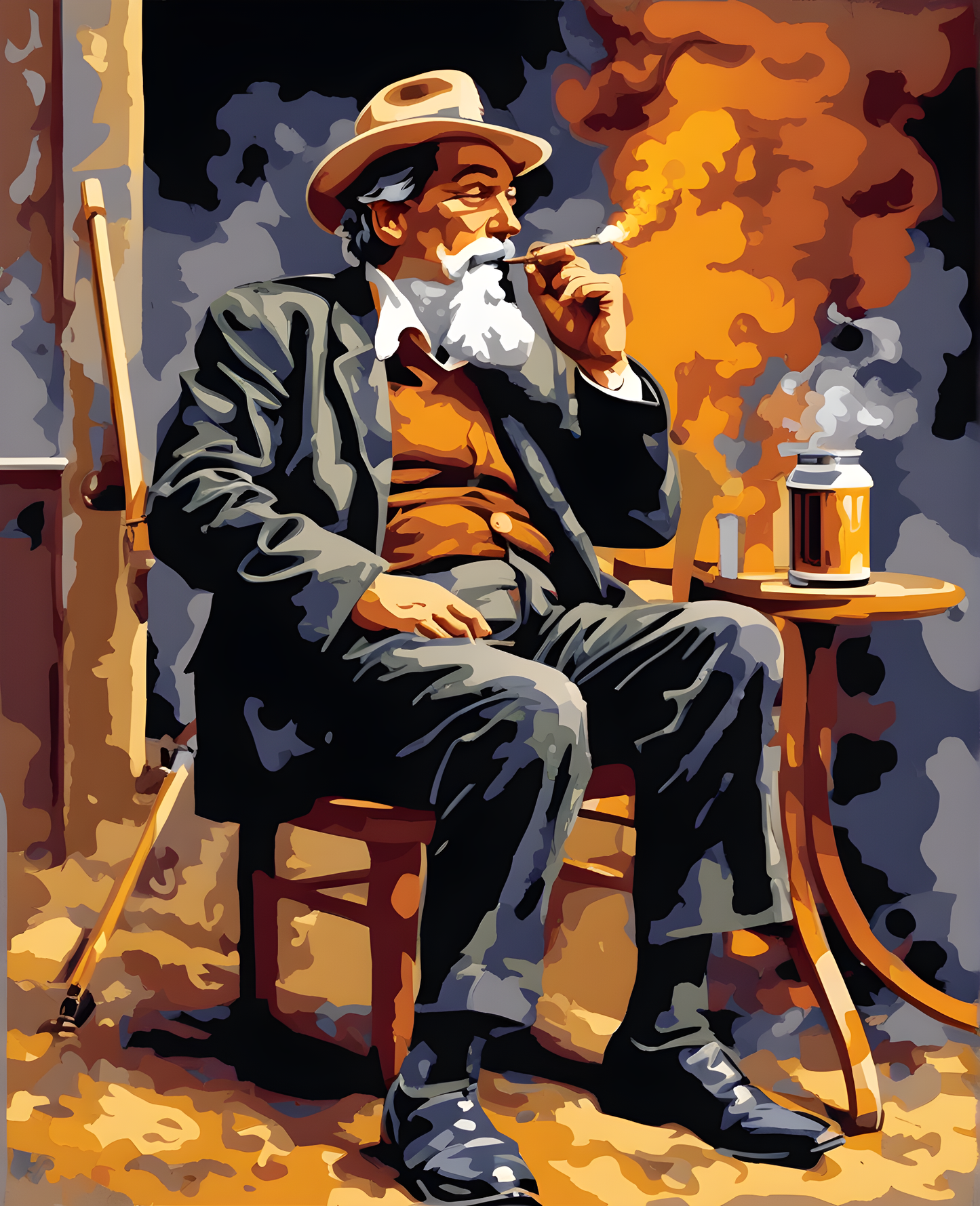 The smoker (Le Fumeur) (1) - Van-Go Paint-By-Number Kit