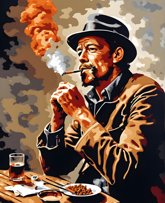 The smoker (Le Fumeur) (2) - Van-Go Paint-By-Number Kit