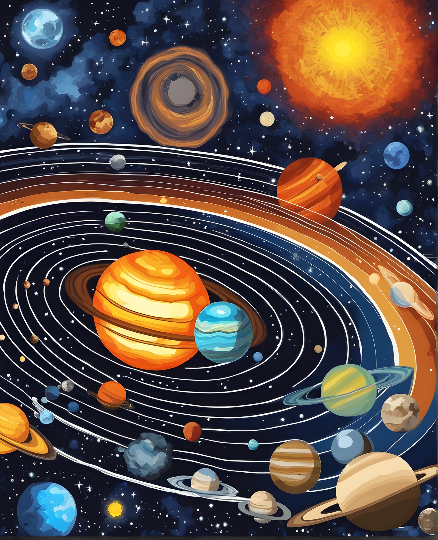 The Solar System (3) - Van-Go Paint-By-Number Kit