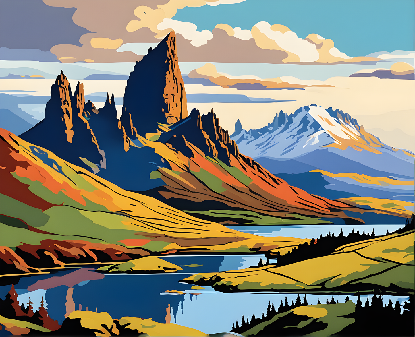 Amazing Places OD (450) - The Storr, Scotland - Van-Go Paint-By-Number Kit