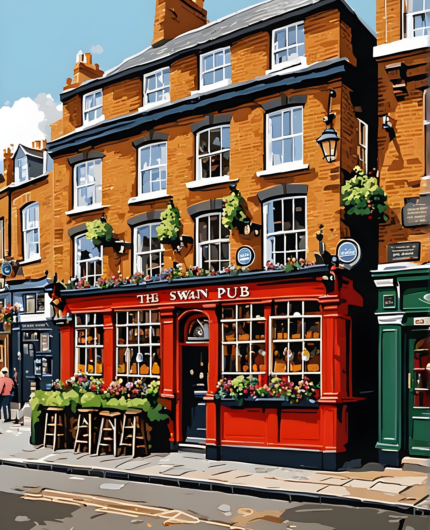 The Swan in London - Van-Go Paint-By-Number Kit