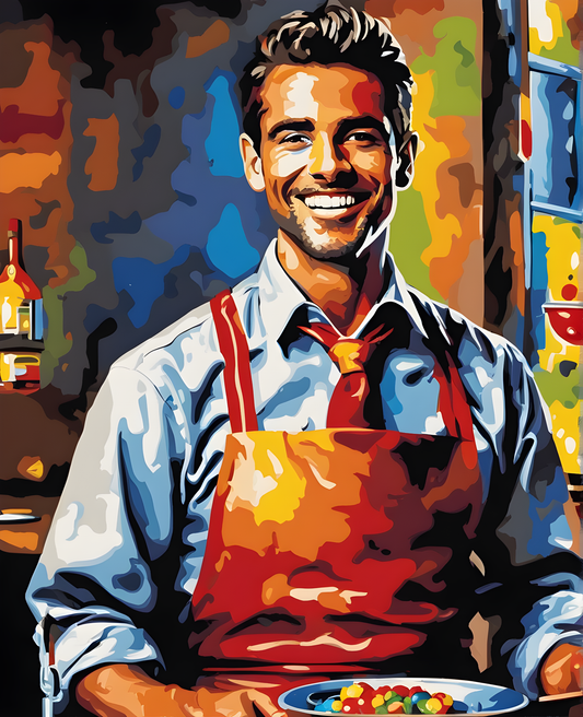 The Waiter (2) - Van-Go Paint-By-Number Kit