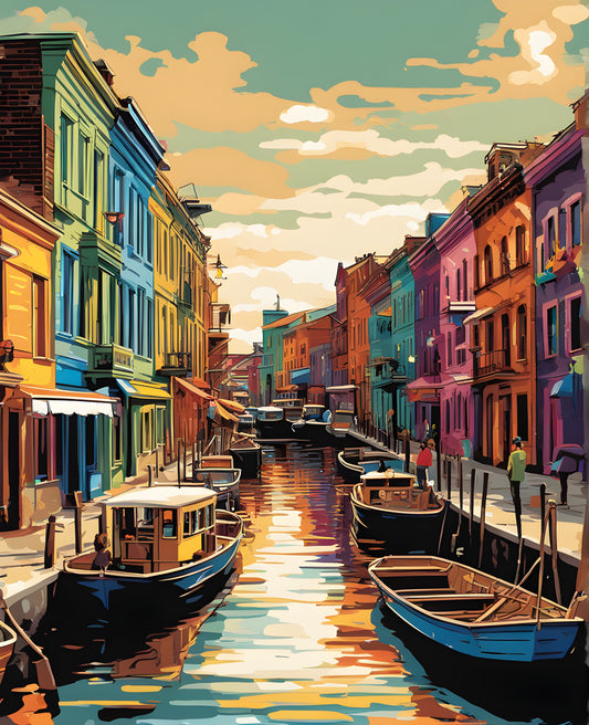 The Wharf Street (2) - Van-Go Paint-By-Number Kit