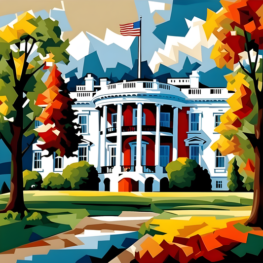 The White House (1) - Van-Go Paint-By-Number Kit