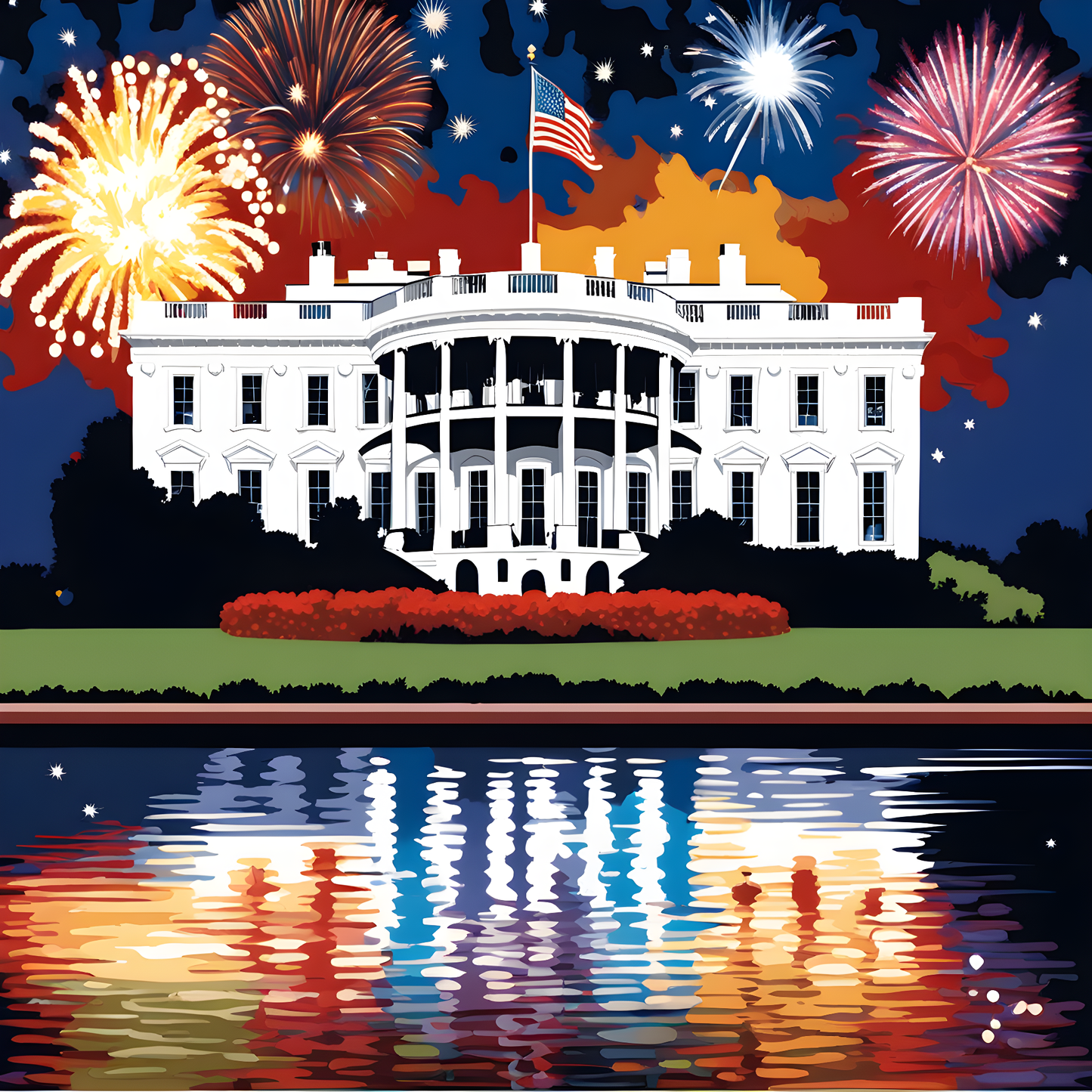 The White House (9) - at Fireworks - Van-Go Paint-By-Number Kit