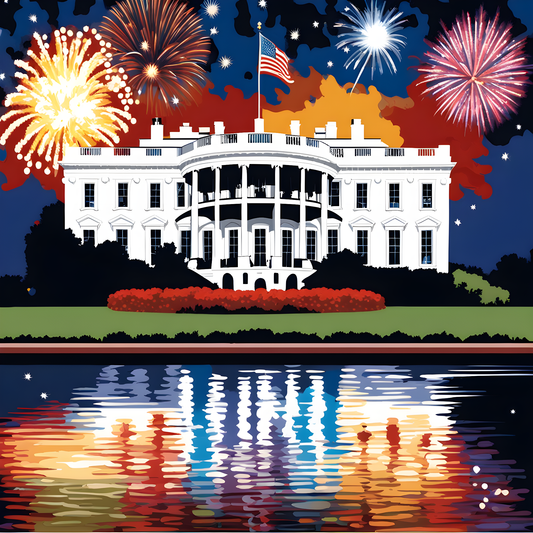 The White House (9) - at Fireworks - Van-Go Paint-By-Number Kit