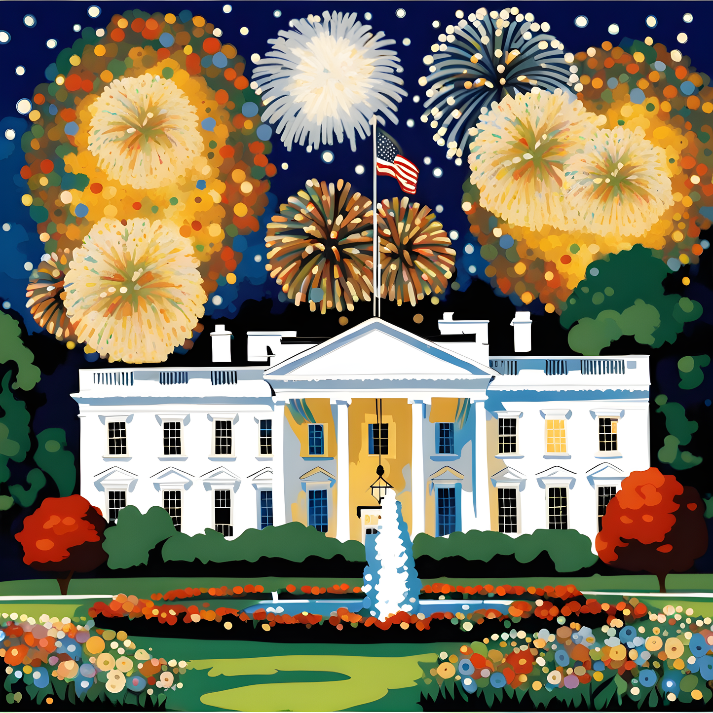 The White House (8) - at Fireworks - Van-Go Paint-By-Number Kit