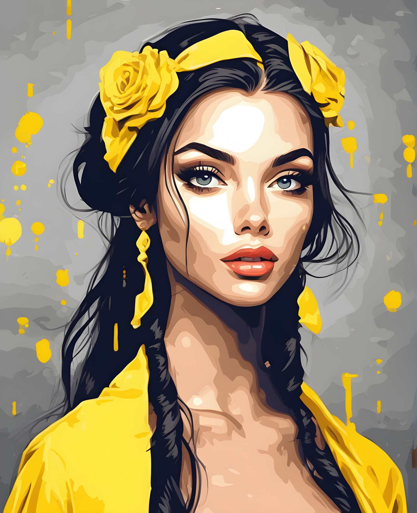 The Woman In Yellow (7) - Van-Go Paint-By-Number Kit