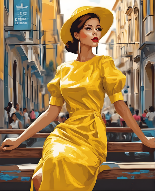 The Woman In Yellow (2) - Van-Go Paint-By-Number Kit