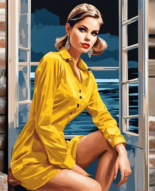 The Woman In Yellow (1) - Van-Go Paint-By-Number Kit