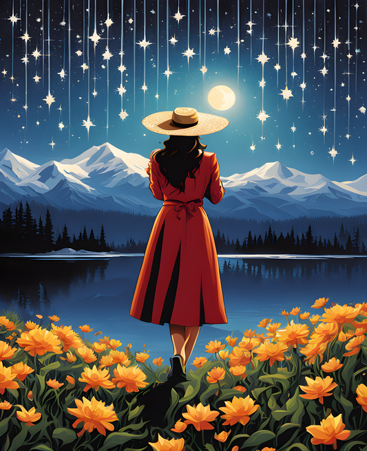 The Woman Who Picks Stars Collection PD (17) - Van-Go Paint-By-Number Kit