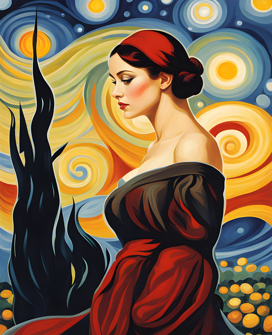 The Woman Who Picks Stars Collection PD (23) - Van-Go Paint-By-Number Kit