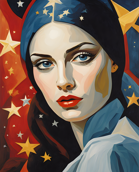 The Woman Who Picks Stars Collection PD (8) - Van-Go Paint-By-Number Kit