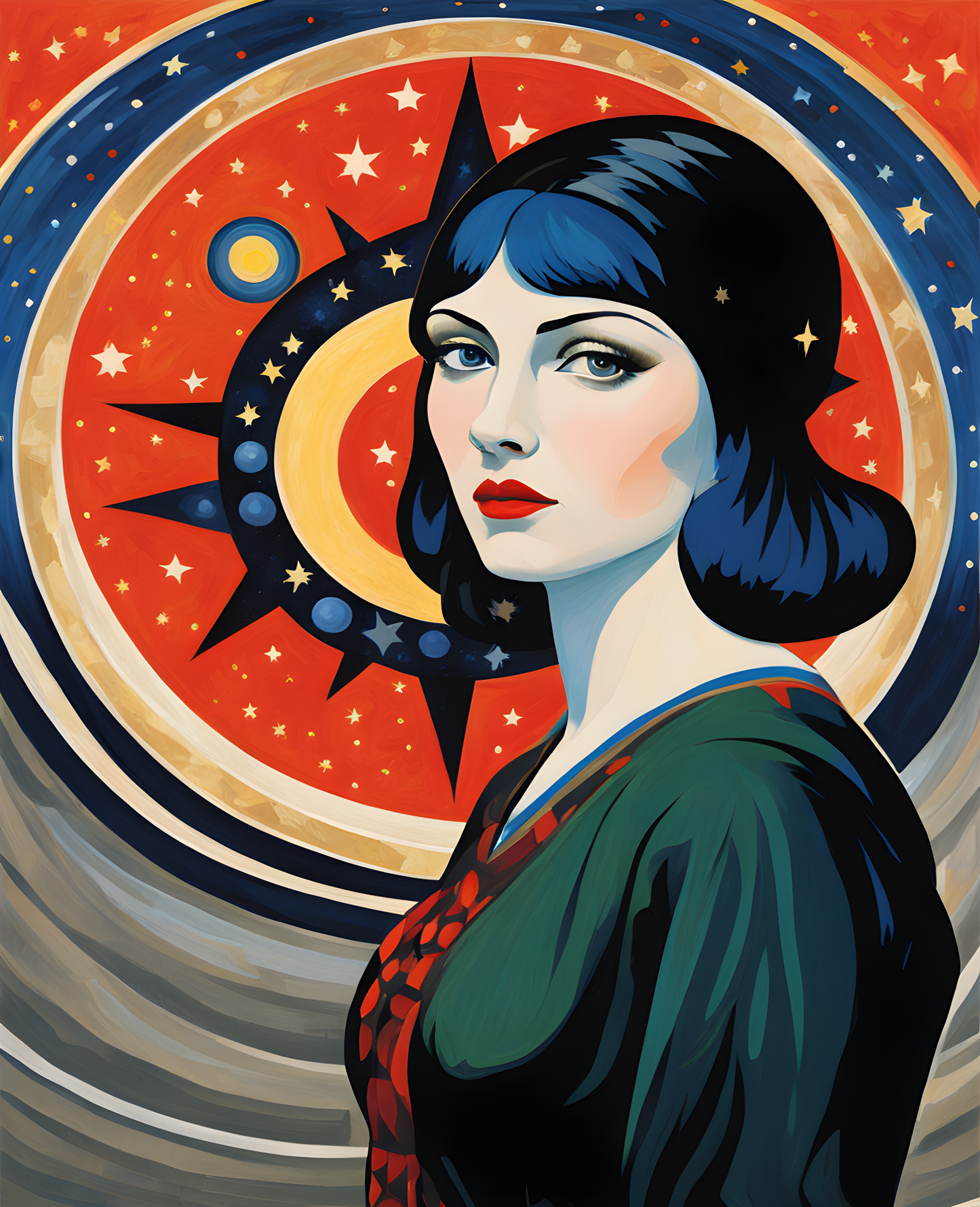 The Woman Who Picks Stars Collection PD (12) - Van-Go Paint-By-Number Kit