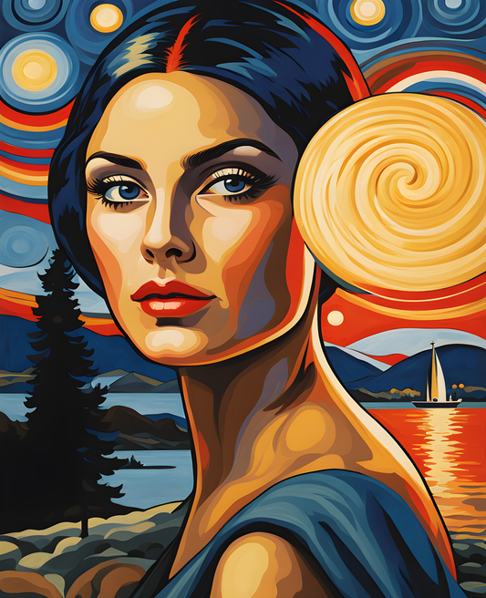 The Woman Who Picks Stars Collection PD (18) - Van-Go Paint-By-Number Kit