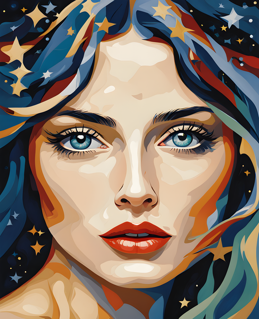 The Woman Who Picks Stars Collection PD (13) - Van-Go Paint-By-Number Kit