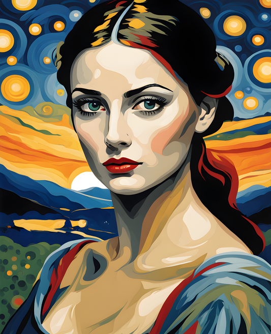 The Woman Who Picks Stars Collection PD (11) - Van-Go Paint-By-Number Kit