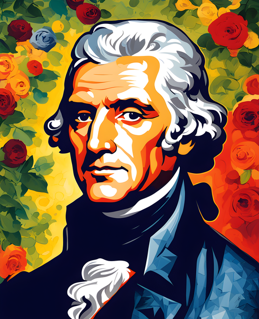 USA Presidential Portraits PD (23) - Thomas Jefferson - Van-Go Paint-By-Number Kit