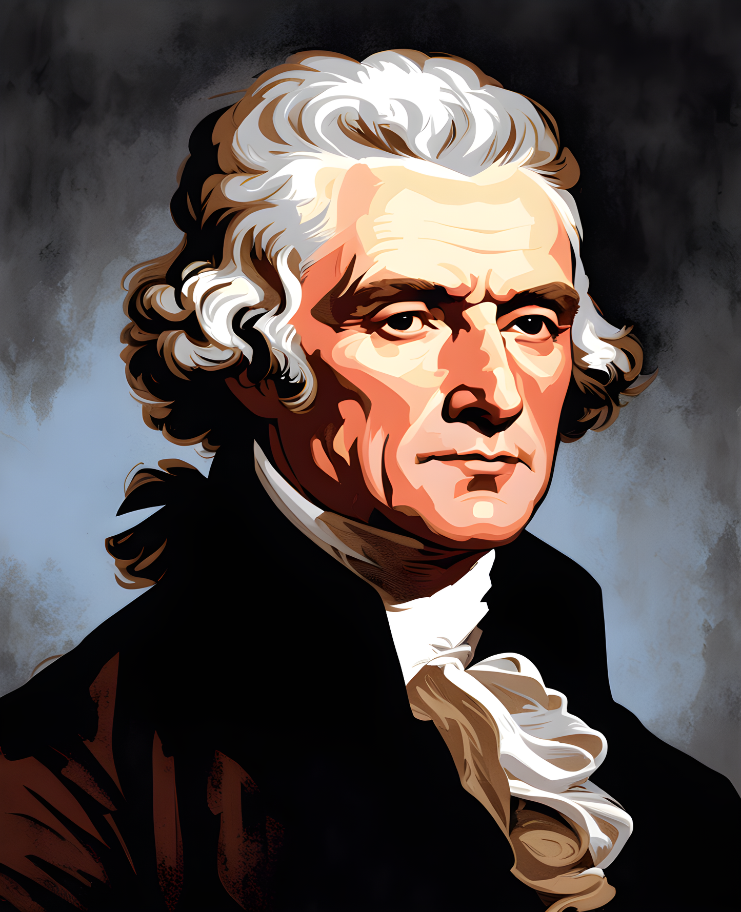 USA Presidential Portraits PD (25) - Thomas Jefferson - Van-Go Paint-By-Number Kit