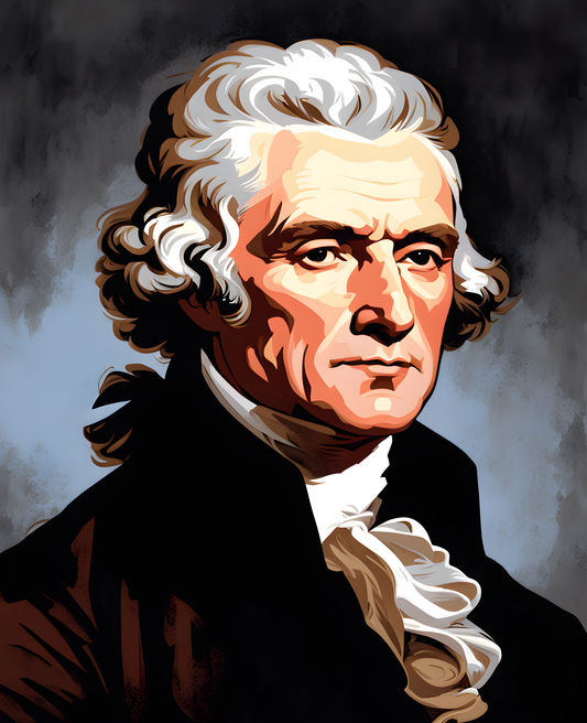 USA Presidential Portraits PD (25) - Thomas Jefferson - Van-Go Paint-By-Number Kit