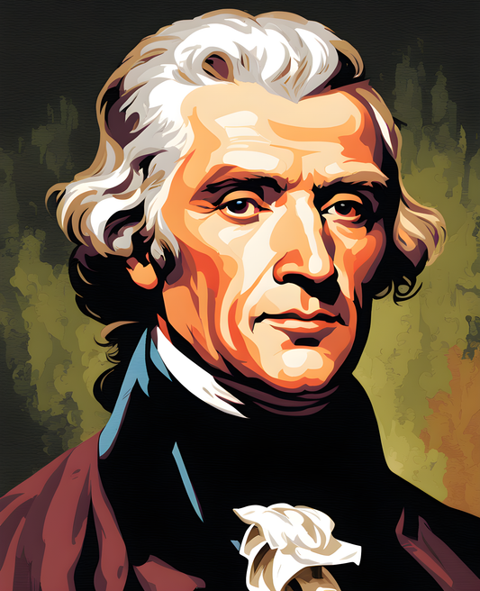 USA Presidential Portraits PD (24) - Thomas Jefferson - Van-Go Paint-By-Number Kit