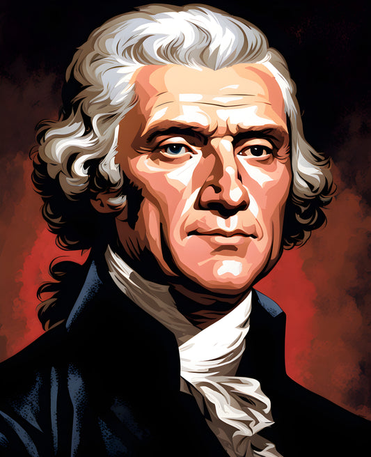 USA Presidential Portraits PD (16) - Thomas Jefferson - Van-Go Paint-By-Number Kit