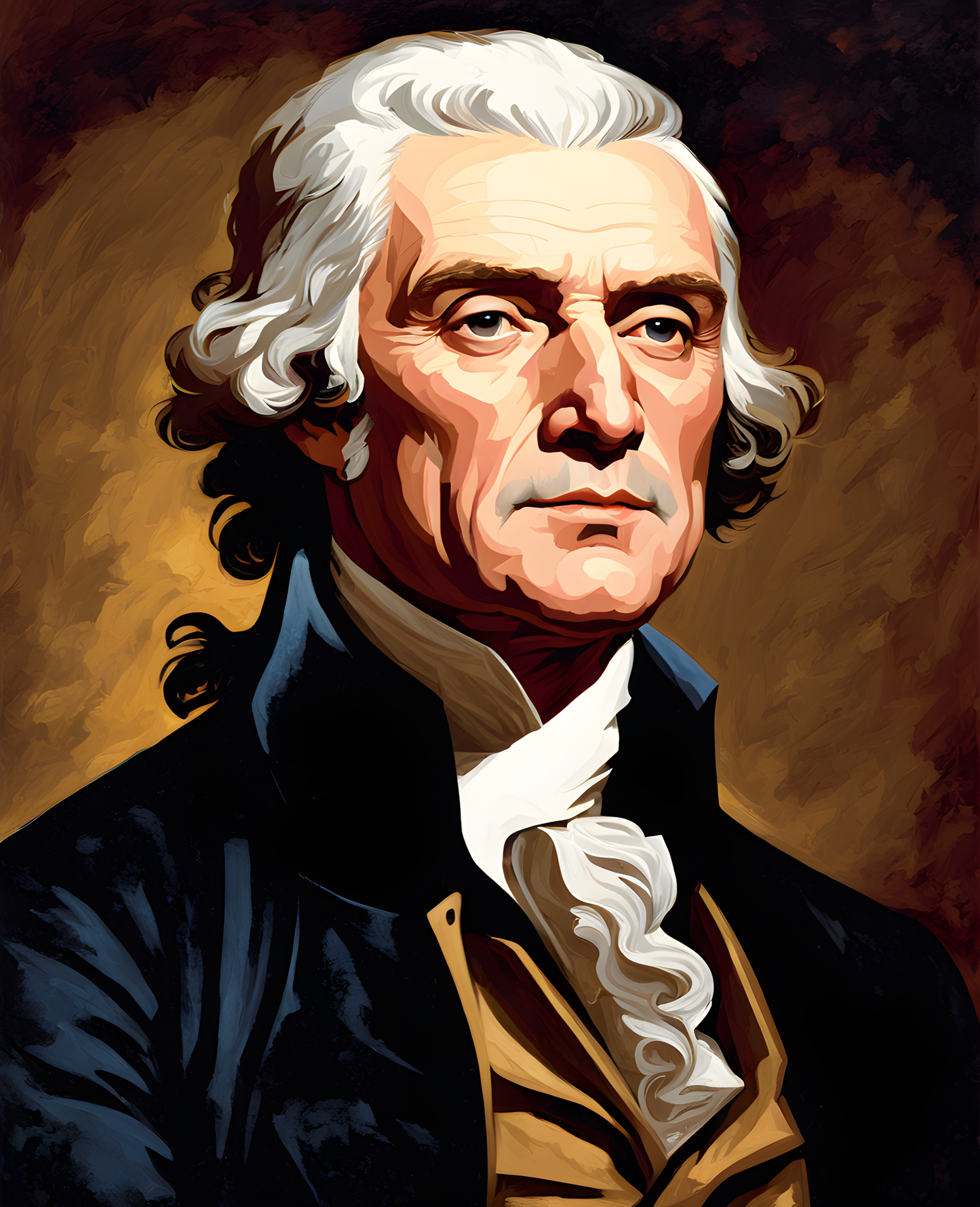 USA Presidential Portraits PD (20) - Thomas Jefferson - Van-Go Paint-By-Number Kit