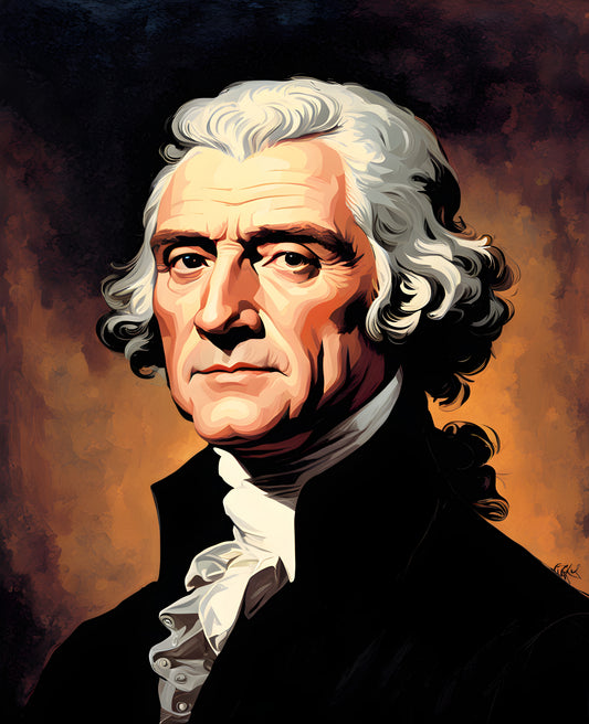 USA Presidential Portraits PD (17) - Thomas Jefferson - Van-Go Paint-By-Number Kit