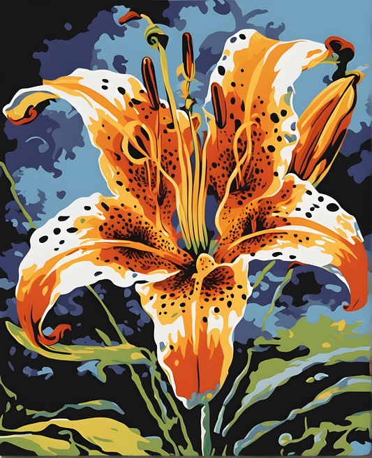Flowers Collection OD (32) - Tiger Lily - Van-Go Paint-By-Number Kit