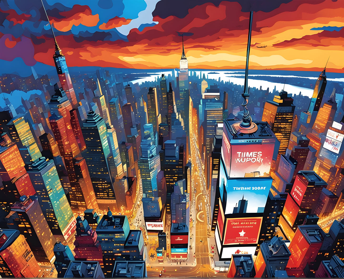 Times Square NYC Collection PD (3) - Van-Go Paint-By-Number Kit